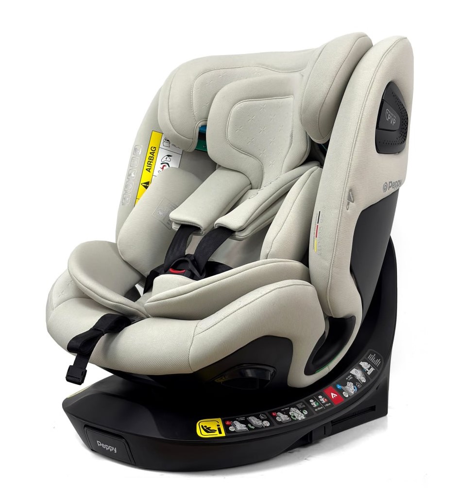 Автокресло Peppy Gtour 0-36 I-Size 40-150 см Platinum светло-серый
