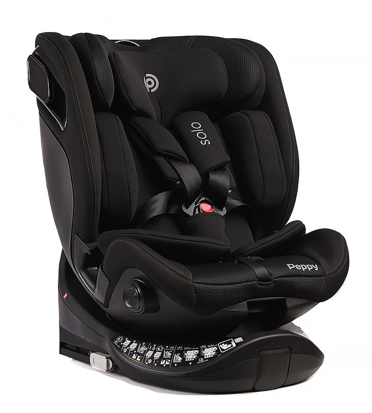 Автокресло Peppy Solo 0-36 I-Size 40-150 см Black черный