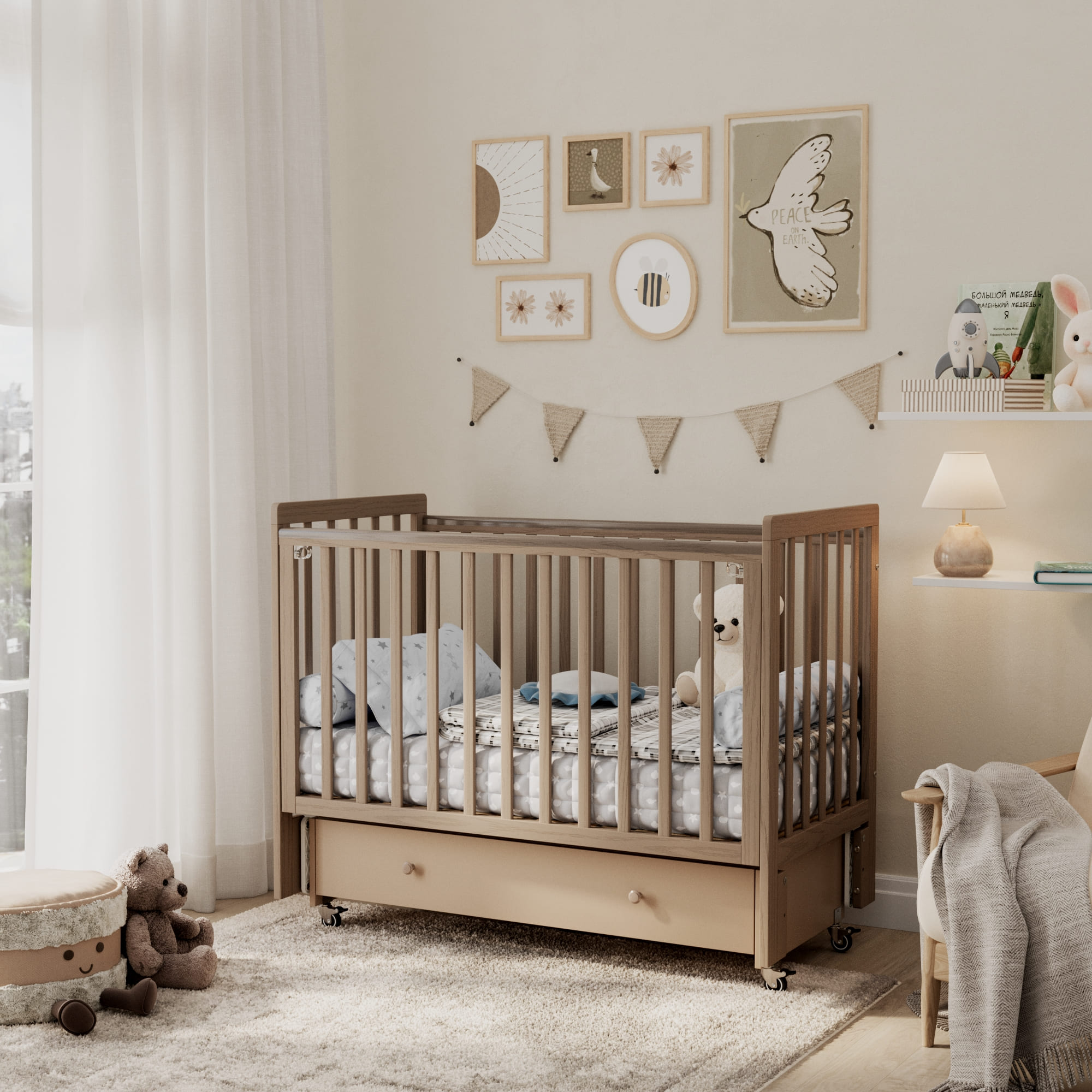 Кроватка Classic Sleep PREMIUM Капучино — изображение 3