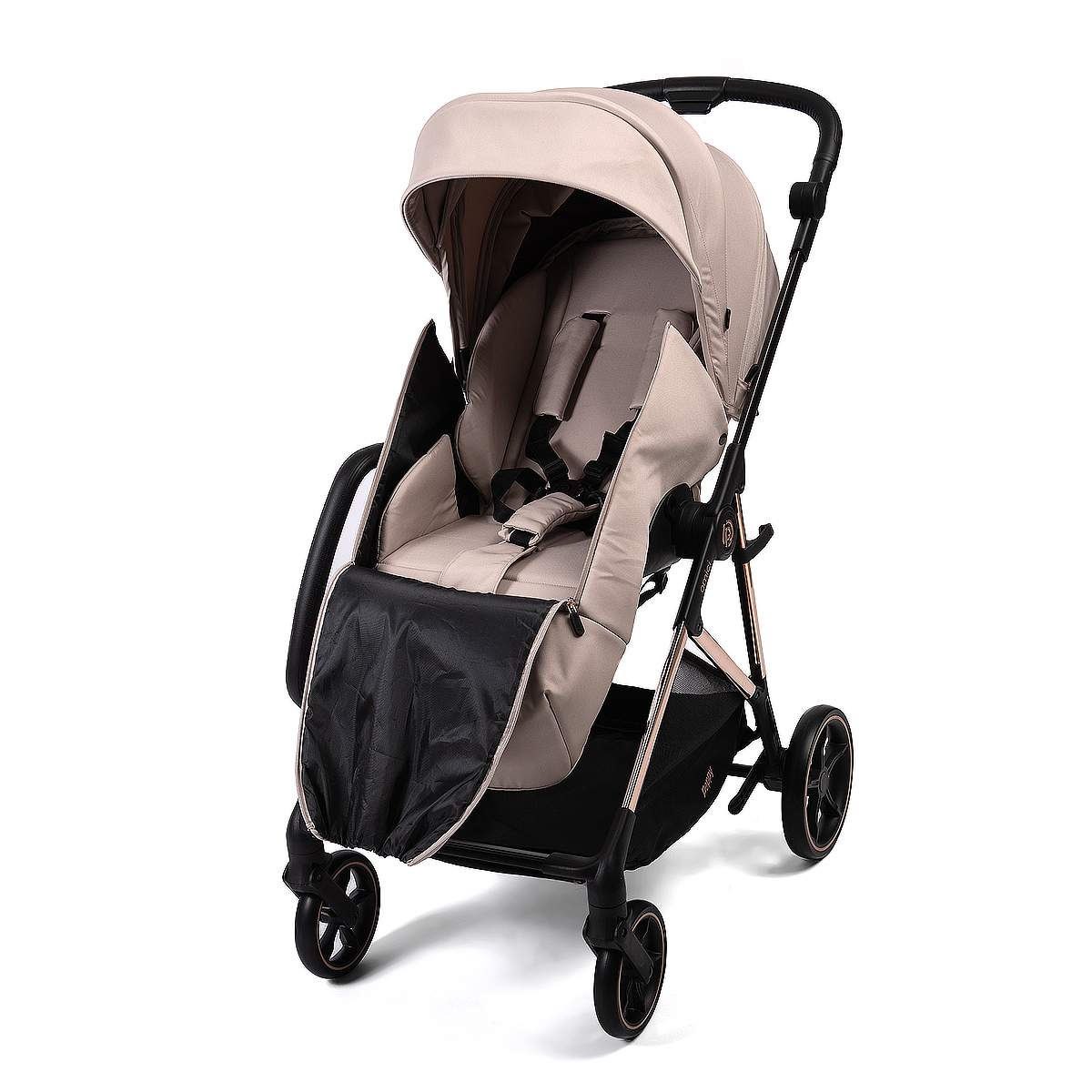 Прогулочная коляска Peppy Amici Beige бежевый, рама золото (LX) — изображение 12