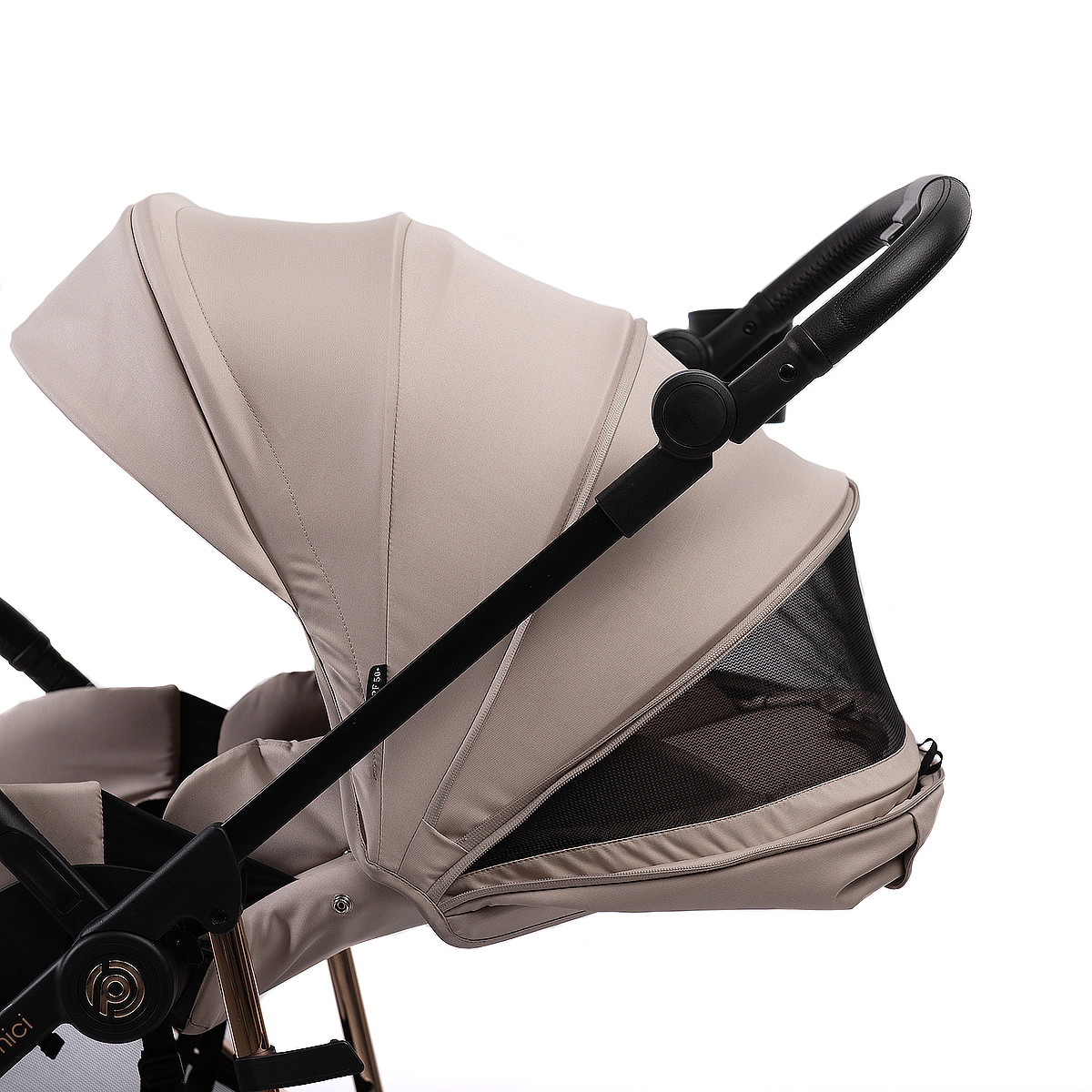 Прогулочная коляска Peppy Amici Beige бежевый, рама золото (LX) — изображение 10