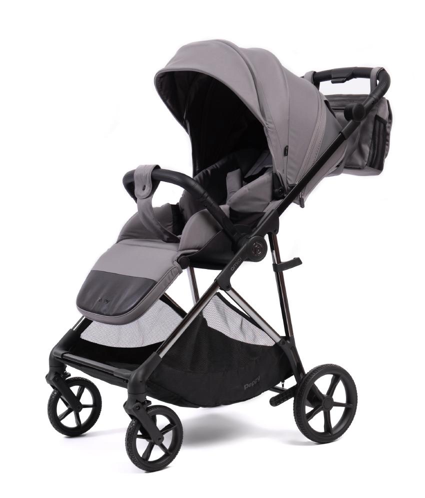 Прогулочная коляска Peppy Amici Grey серый, рама хром